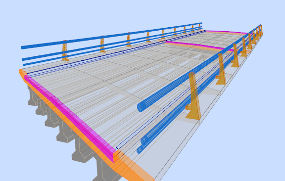 Obras de fábrica - Datos generales - Barandas, ejemplo sobre losas