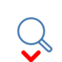 Vistas - Zoom - Desplazamiento grande abajo, icono