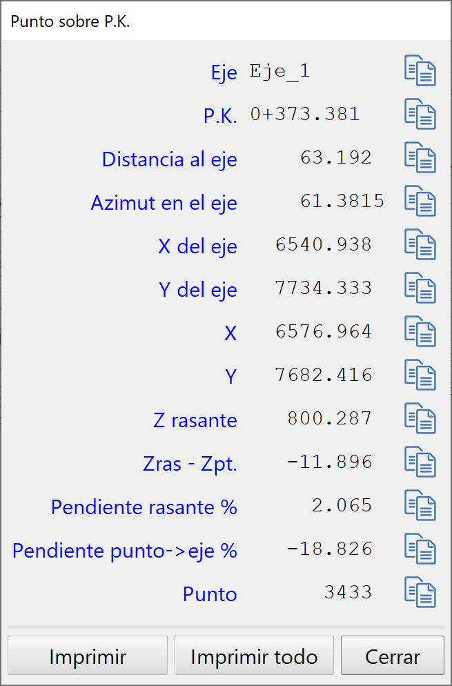 CAD - Info - PK y distancia a un eje - Pantalla información, 2023.08