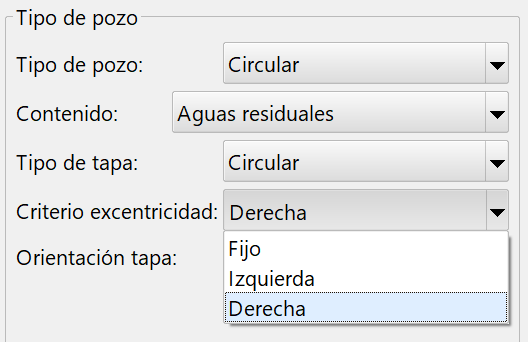 Obras de fábrica - Pozos - Datos generales, criterio de excentricidad