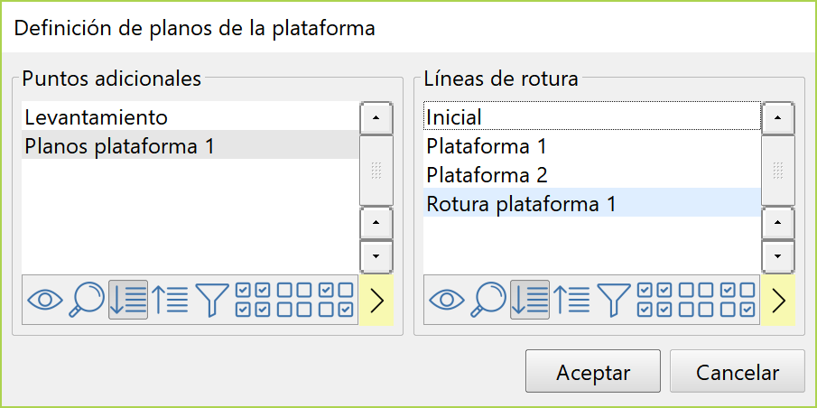 Superficies - Plataformas, varios planos