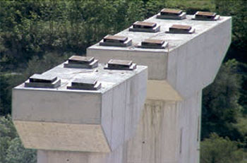 Obras de fábrica - Datos generales - Apoyos, en OF cuadrangulares, ilustración