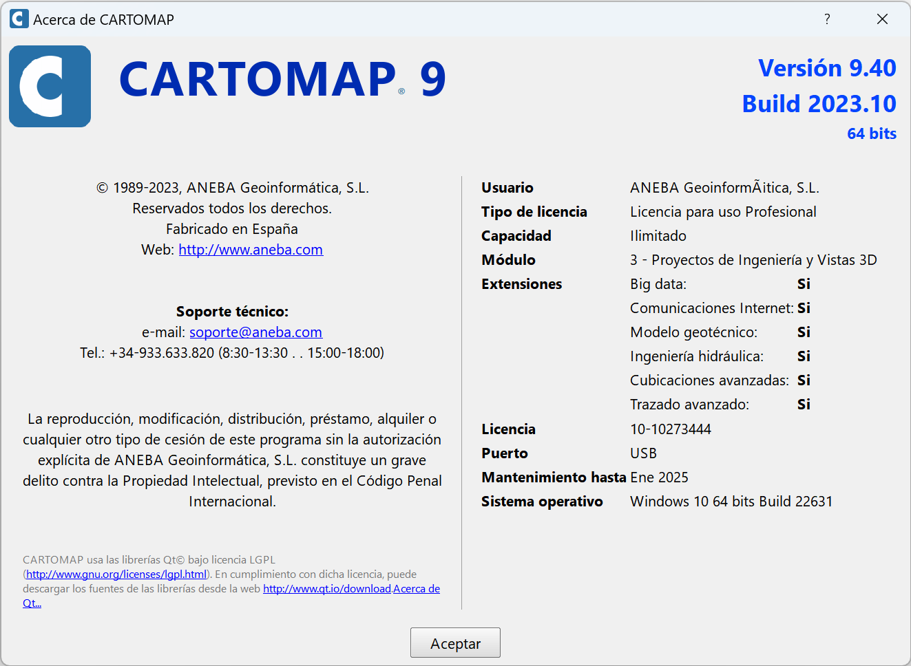 Introducción - Iconos - Acerca de, dialog