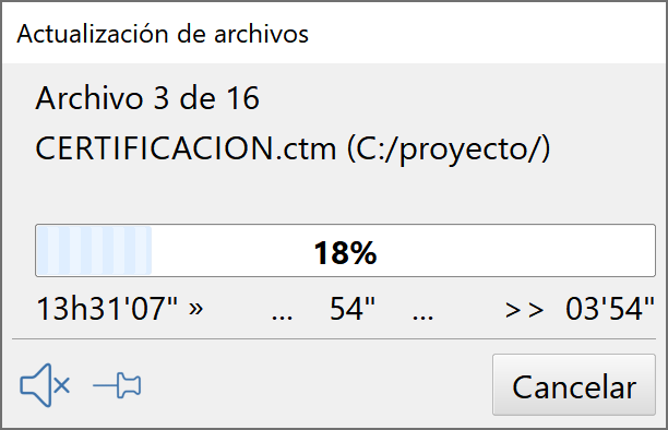 Edición - Proyecto - Actualizar datos, seguimiento