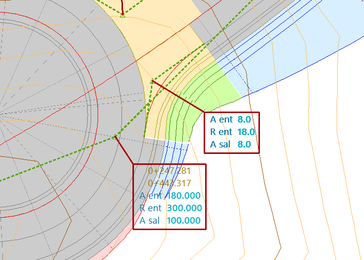 Trazado - Modificar alineaciones - Entronques, resultado