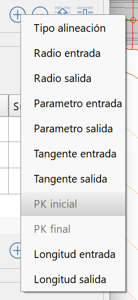 Vista 2D - Alineaciones - Editor de estilos, tipo de datos