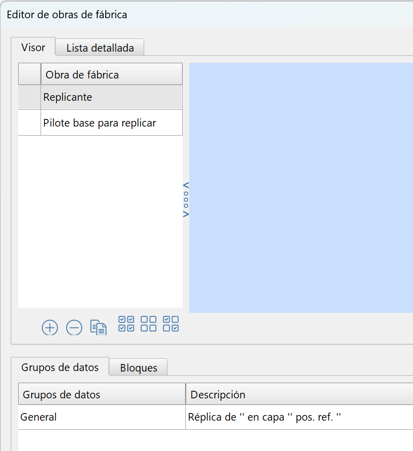 Obras de fábrica - Replicantes - Datos iniciales, datos vacios