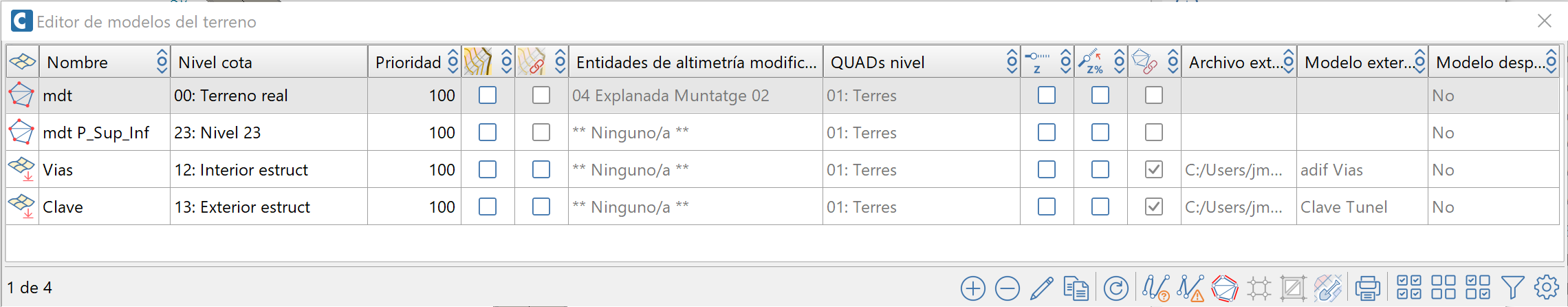 Editor de modelos - Dialog