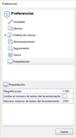 Edición - Preferencias - Presentación - Limitar número de puntos visibles