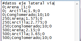 Importar - Trazado - Asignación de tipos de terreno, ejemplo