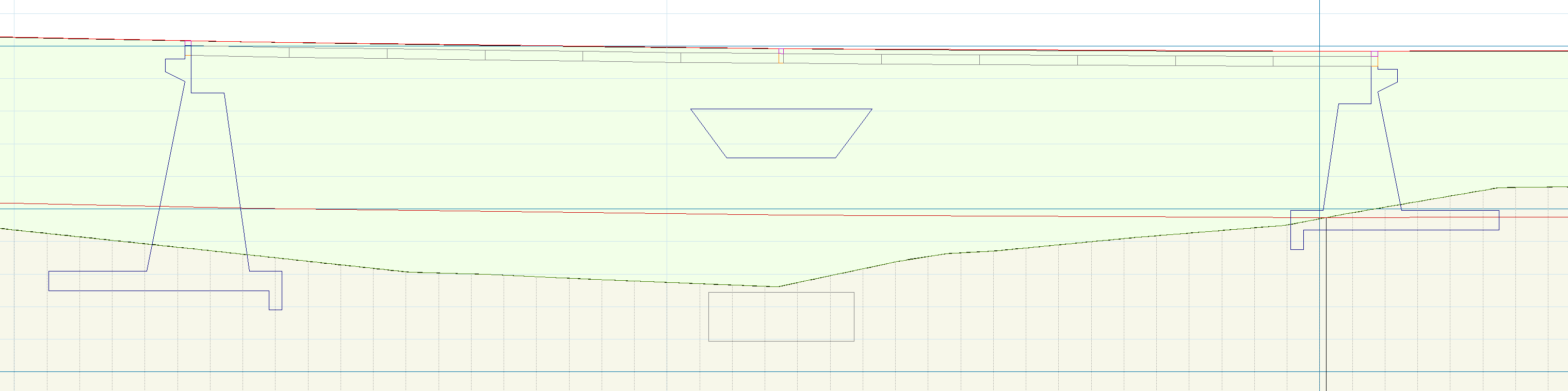 Obras de fábrica - Perfil longitudinal - Puente