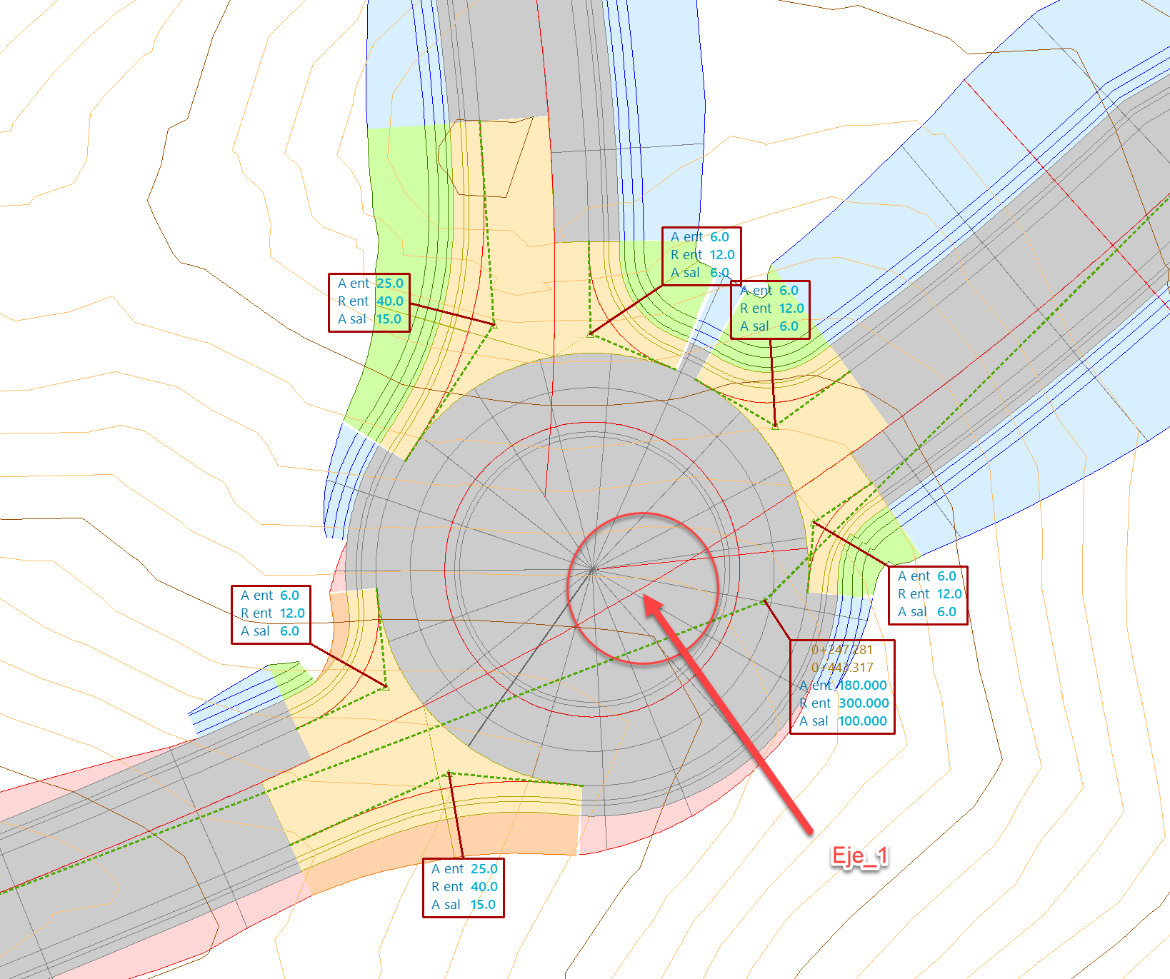 Trazado - Modificar alineaciones - Tipo 1, preview