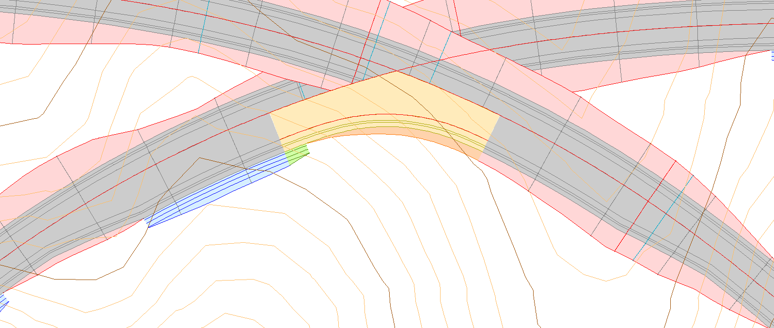 Trazado - Entronques - Caso práctico – Cruce - Definición entronque 1, resultado