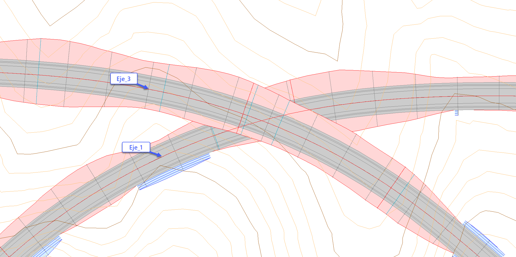 Trazado - Entronques - Caso práctico – Cruce - Vista inicial