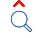 Vistas - Zoom - Desplazamiento grande arriba, icono