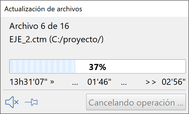 Edición - Proyecto - Actualizar datos, seguimiento cancelado