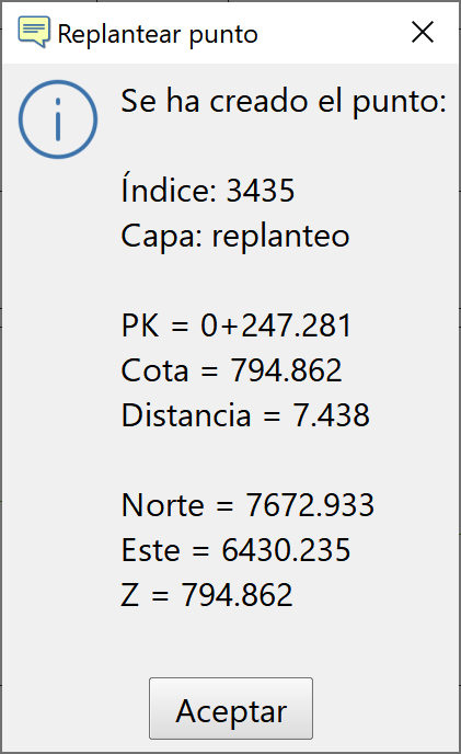 Replanteo - Sobre perfiles, info NEZ