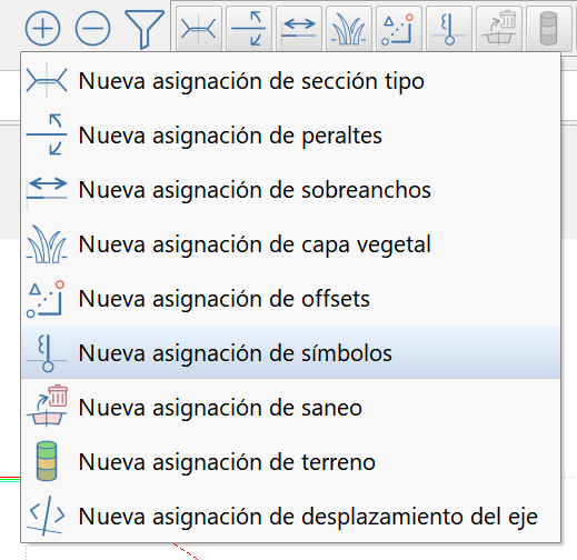 Trazado - Edición unificada de asignaciones - Tipos de asignaciones v8.2