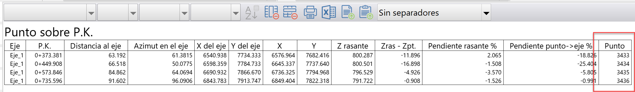 CAD - Info - PK y distancia a un eje - Impresión, 2023.08