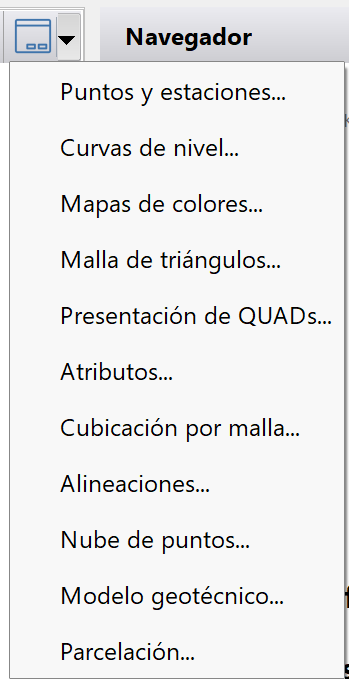 Vista 2D - Presentaciones, botón-menú