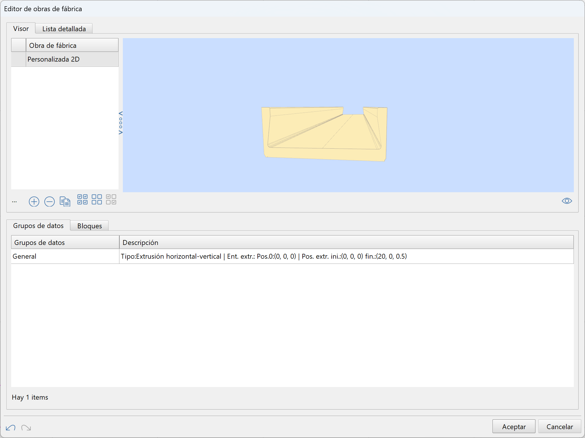 Obras de fábrica - Personalizados 2D - Vista general