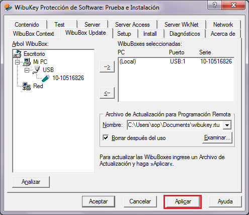 CARTOMAP Classic - Problemas - Abrir contexto - WibuKey, aplicar