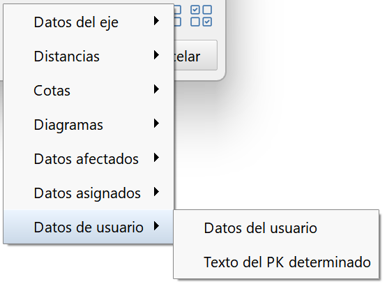 Perfiles - Edición de contenido longitudinal, menú datos de usuario