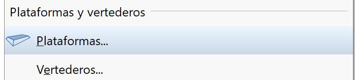 Plataformas - Menú