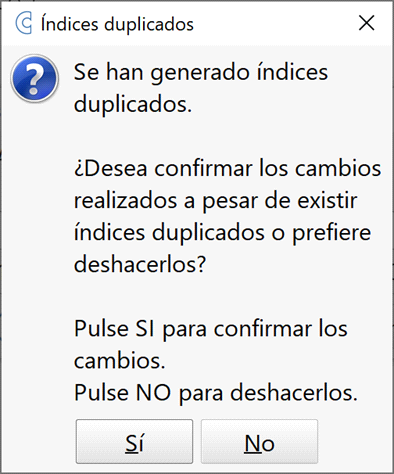 Edición - Levantamiento - Puntos - Asignar datos, informe de duplicidades