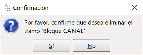 Confirmación previa a la eliminación de un bloque Confirmación previa a la eliminación de un bloque