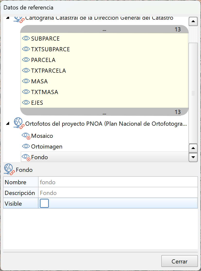 WMS - Editar WMS, dialog