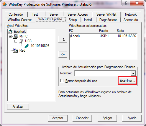CARTOMAP Classic - Problemas - Abrir contexto - WibuKey, examinar