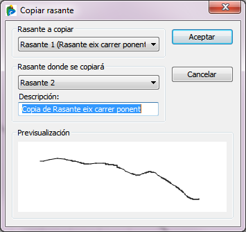 Copiar rasante