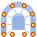 Importar - Trazado - Puntos túneles, icono