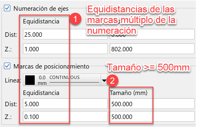Perfil longitudinal - Lineas secundarias, dialog